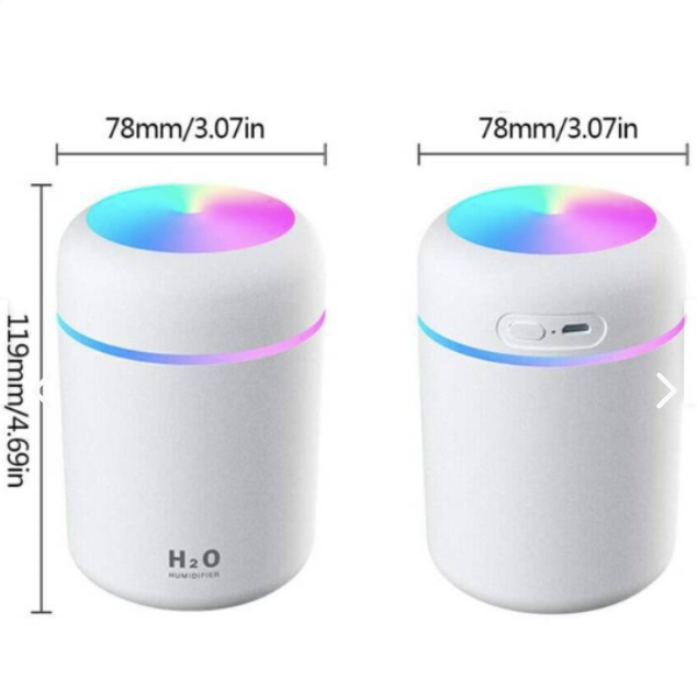 MINI HUMIDIFICADOR H2O- PORTÁTIL USB LED